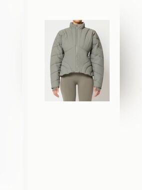 Khy SCULPTED PUFFER JACKET DUSTY OLIVE Sage Green Kylie Jenner Coat Zip